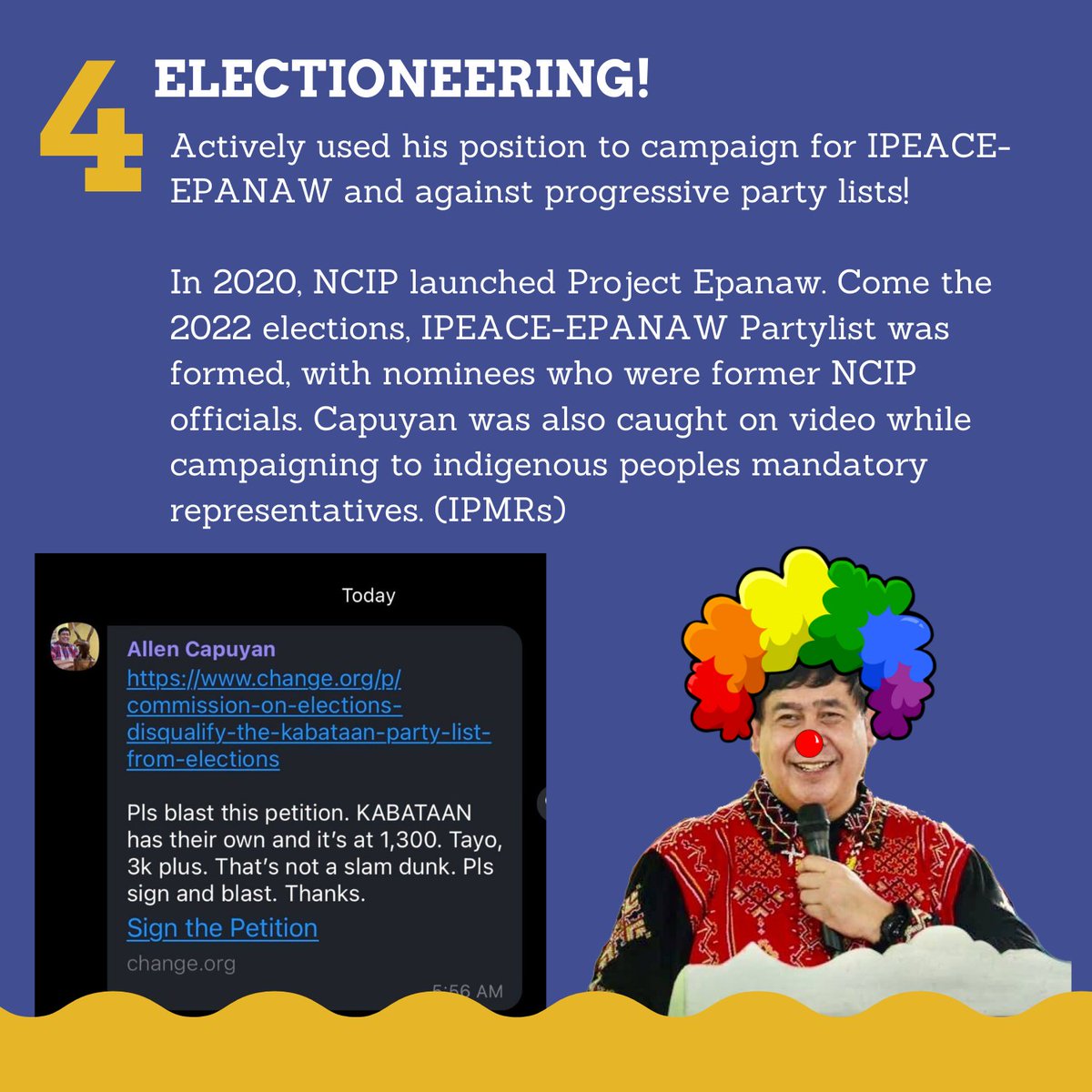 CPA_Cordillera's tweet photo. 𝟮𝟱 𝗬𝗘𝗔𝗥𝗦 𝗢𝗙 𝗗𝗘𝗖𝗘𝗣𝗧𝗜𝗢𝗡, 𝗖𝗢𝗡𝗦𝗣𝗜𝗥𝗔𝗖𝗬, 𝗠𝗔𝗡𝗜𝗣𝗨𝗟𝗔𝗧𝗜𝗢𝗡, 𝗔𝗡𝗗 𝗖𝗢𝗥𝗥𝗨𝗣𝗧𝗜𝗢𝗡!
#ScrapIPRA #AbolishNCIP #RemoveCapuyan #CapuyanResign
READ HERE: https://t.co/mrvHnLEK8h https://t.co/pnt0tgvhx1