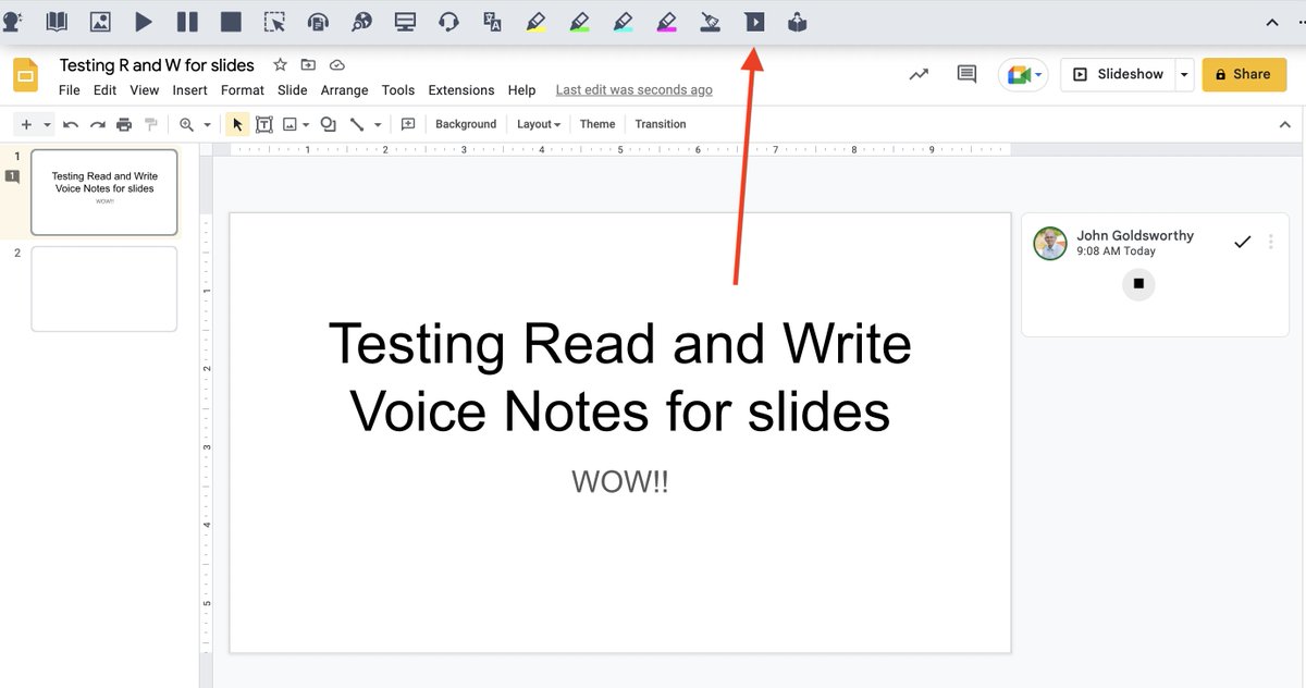 Morning coffee tastes even better after discovering that Read &amp; Write Voice Notes now work with Google Slides. #TeacherGeek  This tech is available to all <a href="/NLESDCA/">NLESD</a>
 to enhance #UDL and #FormativeAssessment  <a href="/PooleWandalee/">Wanda-Lee Poole</a>