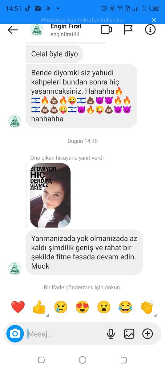 🌐 Beni tecavüzle ve öldürmekle tehdit eden, Atatürk'e ağıza alınmaz hakaretler eden bu aşağılık yaratığı ifşa ediyorum! Elden ele! Profili: instagram.com/enginfirat44?i…