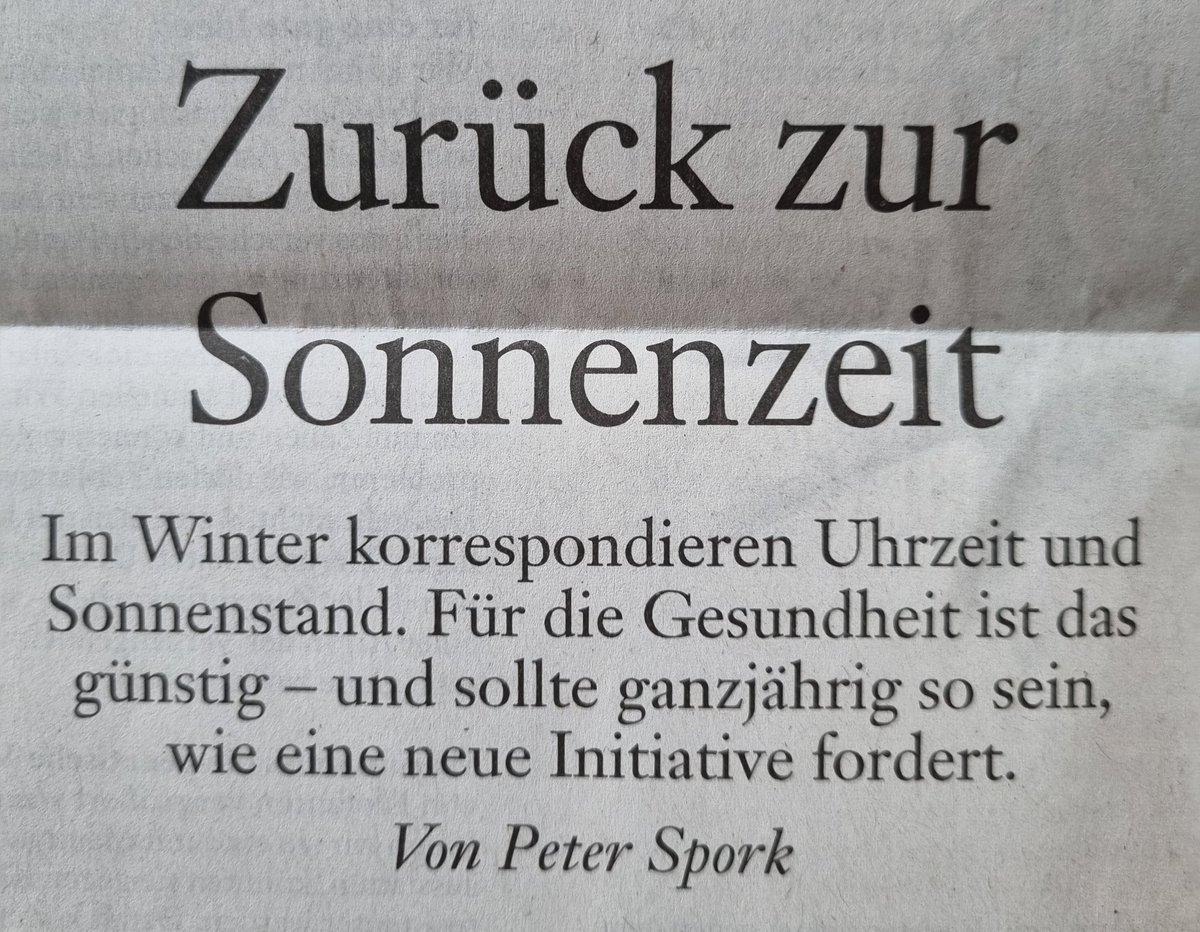 Genau!! #Winterzeit <a href="/FAZ_NET/">Frankfurter Allgemeine gesamt</a>