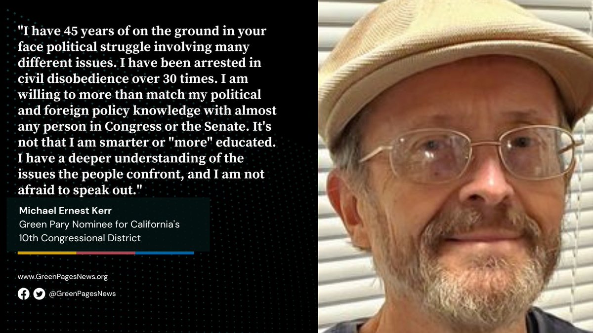 JustinBGreen1's tweet photo. Yes indeed... @MEKPeaceJustice in CA-10! For those still concerned about the "spoiler" effect, there's no reason at all to be afraid to vote for a candidate that believes in
#EndingWar
#GrassrootsDemocracy
#SocialJustice
and #EcologicalWisdom
Hoping everyone in CA-10 steps up! https://t.co/b8ooO97LpW