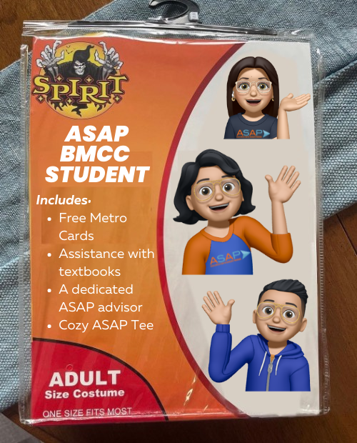 ASAPBMCC's tweet image. We had to jump on this hilarious Halloween costume trend! 😂 We hope all of you have a safe Halloween weekend and get to eat lots of candy! 🍬

#meme #ASAPBMCC #cuny #halloween