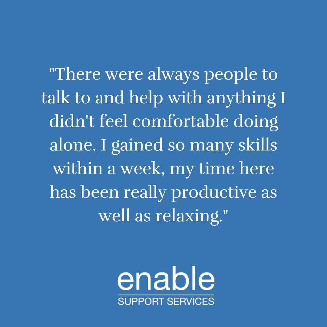 ServicesEnable's tweet photo. At Enable, we build our clients' confidence through practical and emotional support so they have the skills and resilience to cope with everyday life. 

Take a look at our client testimonials and case studies here: https://t.co/FtUyU6DHPN https://t.co/aUdVEEuJXT