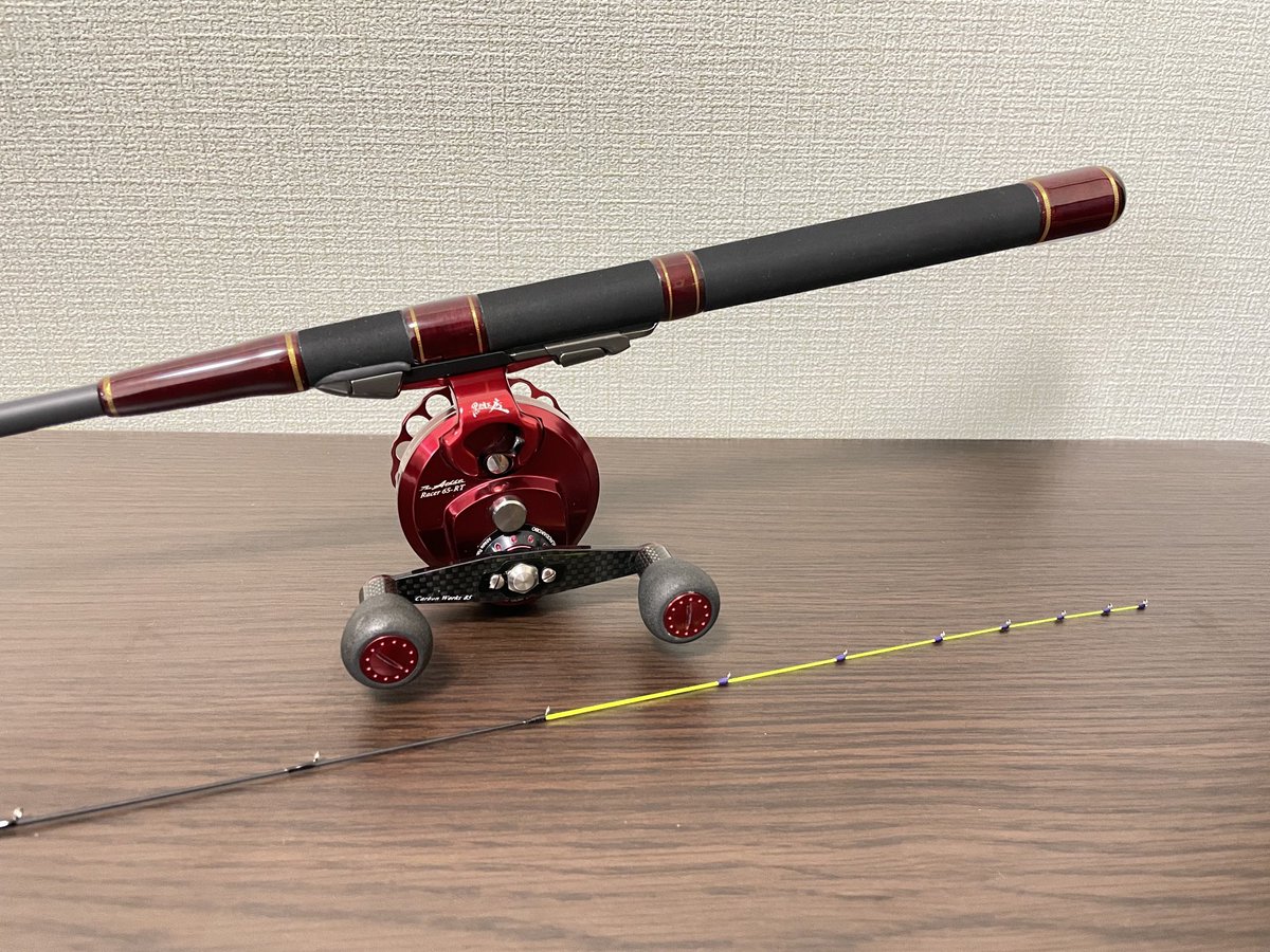 kitamaru_sea's tweet photo. NSR F2 × 1.2号はガチ
写真は160のオールドモデル、穂先は228番。早くこれで年なしを釣りたい。 https://t.co/Ig5Z5RVlJ7