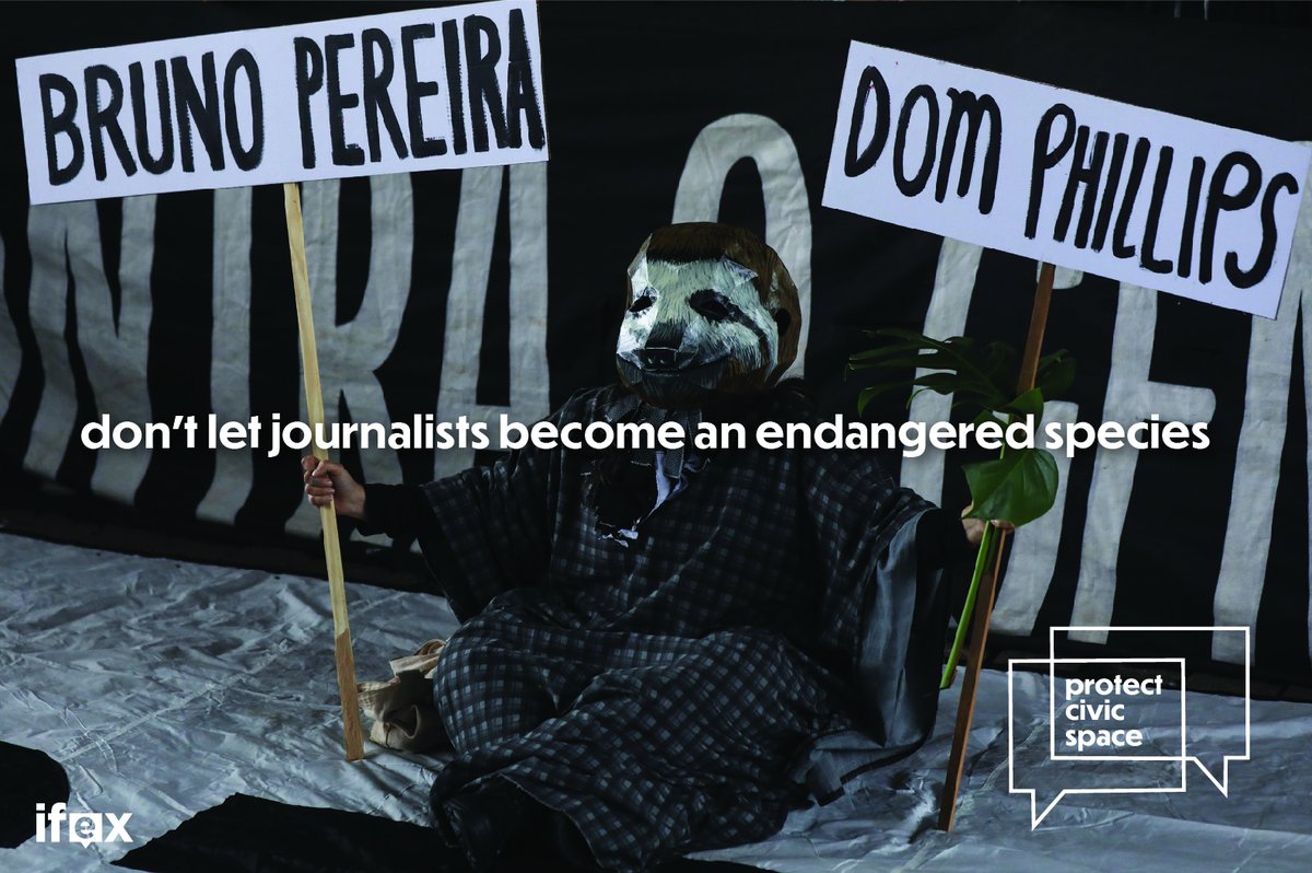 IFEX's tweet photo. In an election, journalists provide information that we need to make informed choices at the ballot box. By defending an independent and diverse media, able to cover issues in safety, we are defending democracy. #BrazilElections #DefendJournalism #ProtectCivicSpace https://t.co/ionPJ9UeJG