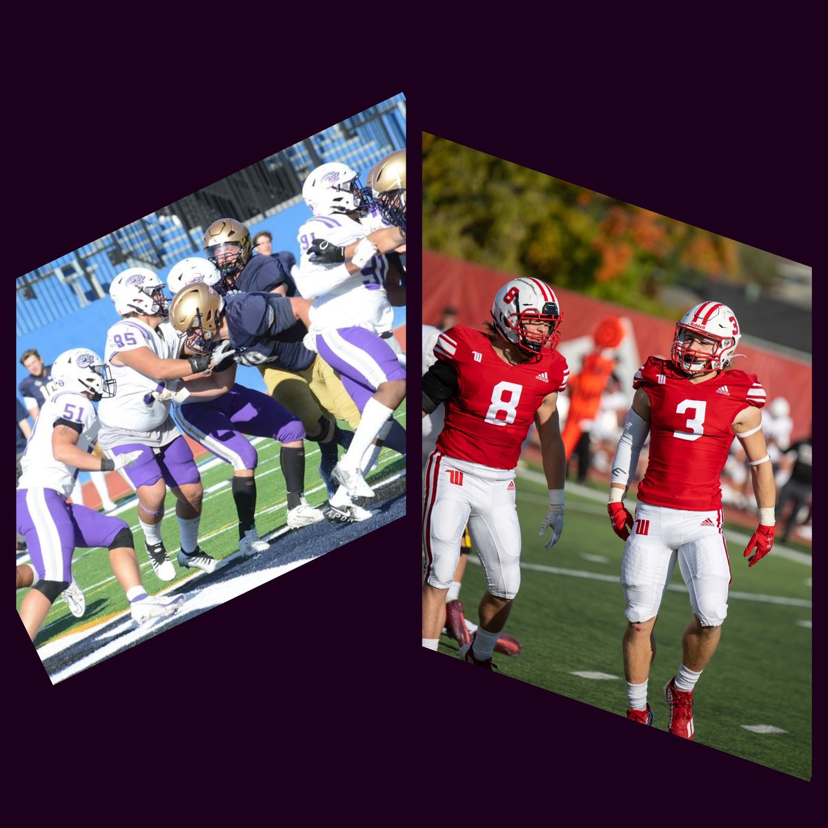LurlieS's tweet photo. It’s game day!  Grind, Grit and Believe.  Good luck to you both. ❤️🤍💜🏈 #3 #51 
Love you @c_sweet12 @sweet_preston https://t.co/s5vRawvkOx