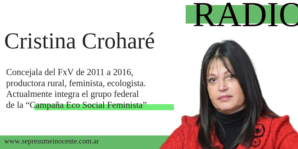 Estamos comunicados con <a href="/criscroha/">Cristina M. Croharé</a>, fue concejala por el FxV, productora rural, feminista. Actualmente integra el grupo federal de la “Campaña Eco Social Feminista”. Escuchanos por <a href="/Nacional_StaFe/">Nacional Santa Fe</a>