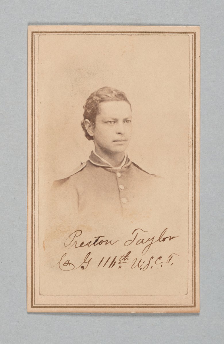 Carte-de-visite of Preston Taylor as a drummer with the 116th USCT, ca. 1866 #nmaahc #openaccess nmaahc.si.edu/object/nmaahc_…