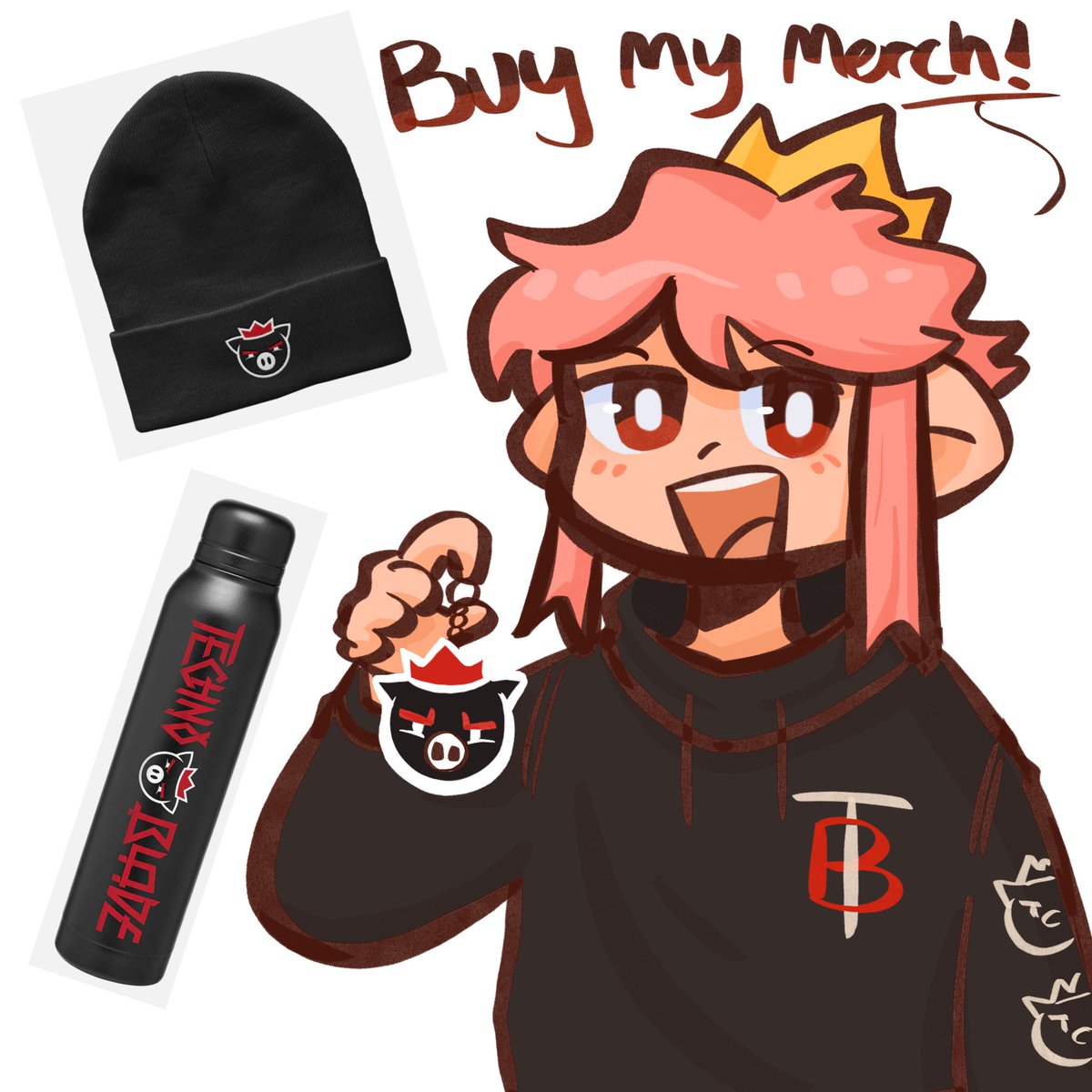 Astral_cakes's tweet photo. Day 29 merch #Technotober #technofanart https://t.co/s7U0ddusmK