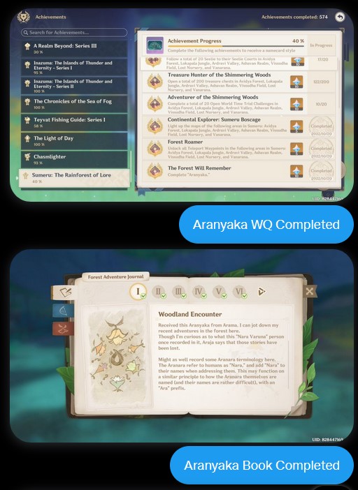 GregPiloting's tweet photo. #gregsproofs
- 3.0 Dendroculi Collected
- Aranara Hunting
- Aranyaka WQ + Aranyaka Book Completed
- Sumeru Archon Quest Completed
- Sumeru Rainforest Exploration
Thank you so much for trusting me!
May the archons be with you throughout your genshin journey!!♡♡ https://t.co/01Ivp7glpJ