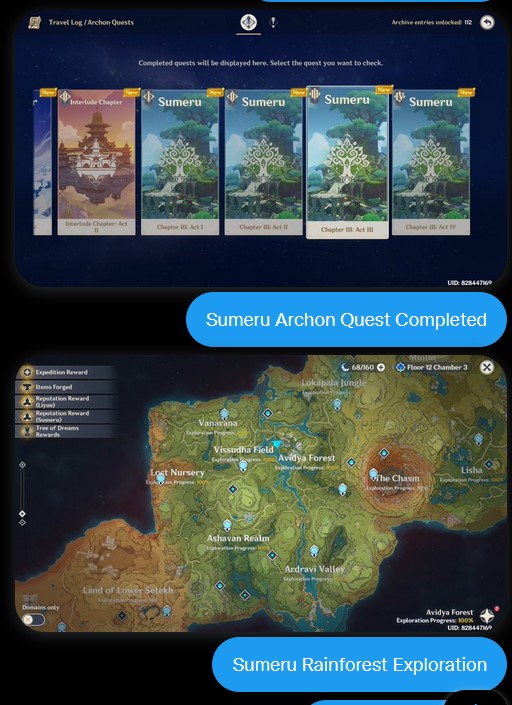 GregPiloting's tweet photo. #gregsproofs
- 3.0 Dendroculi Collected
- Aranara Hunting
- Aranyaka WQ + Aranyaka Book Completed
- Sumeru Archon Quest Completed
- Sumeru Rainforest Exploration
Thank you so much for trusting me!
May the archons be with you throughout your genshin journey!!♡♡ https://t.co/01Ivp7glpJ
