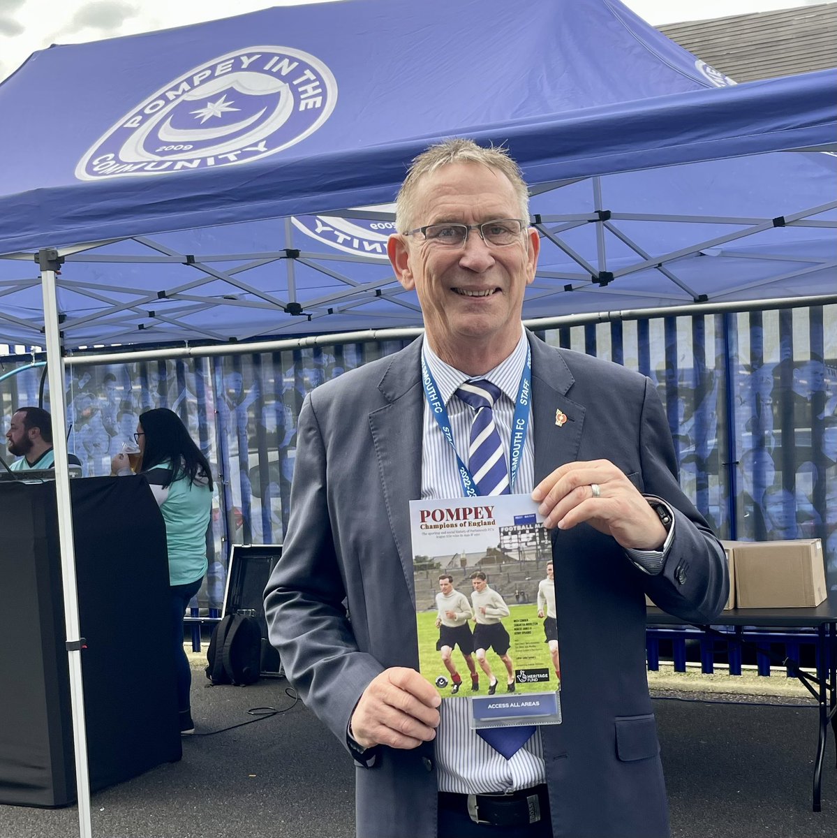 Colin Farmery (@colinfarmery) on Twitter photo The <a href="/Pompey/">Portsmouth FC</a> Champions of England <a href="/pompeyhistory/">PompeyHistorySociety</a> pop-up bookstore behind the Fratton End is open for business! £15 per copy with £10 going to the <a href="/pompeytrust/">Pompey Supporters' Trust</a> Jimmy Dickinson fund. Cash and card. As endorsed by <a href="/alanknight11/">alan knight</a> 👍 The <a href="/Pompey/">Portsmouth FC</a> Champions of England <a href="/pompeyhistory/">PompeyHistorySociety</a> pop-up bookstore behind the Fratton End is open for business! £15 per copy with £10 going to the <a href="/pompeytrust/">Pompey Supporters' Trust</a> Jimmy Dickinson fund. Cash and card. As endorsed by <a href="/alanknight11/">alan knight</a> 👍