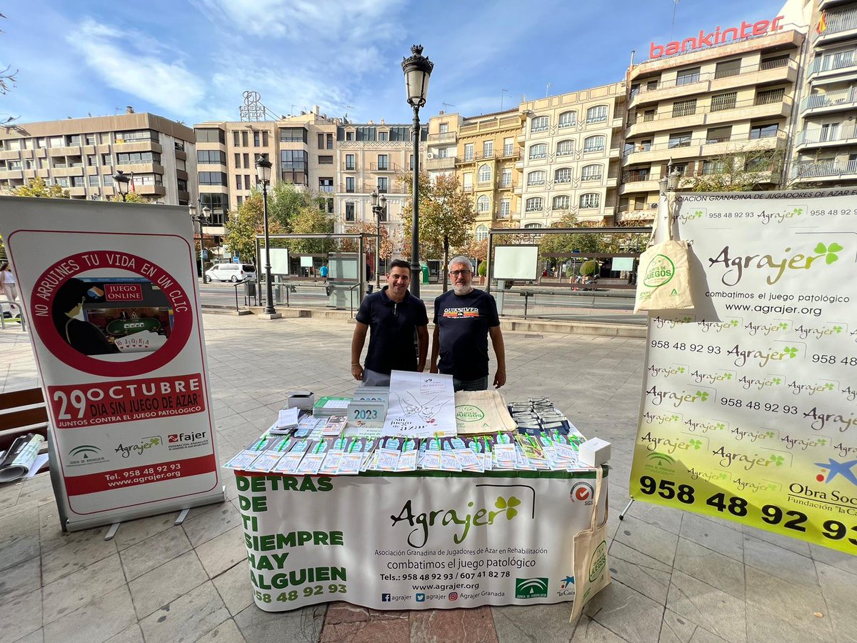 fejarfederacion's tweet photo. Campaña de sensibilización por parte de nuestros compañer@s de @agrajer con motivo de la celebración del Día Nacional Sin Juego de Azar, enhorabuena por vuestro trabajo! #DiaNacionalSinJuegoDeAzar #29DeOctubre #Agrajer https://t.co/ViVV1ZeWpi