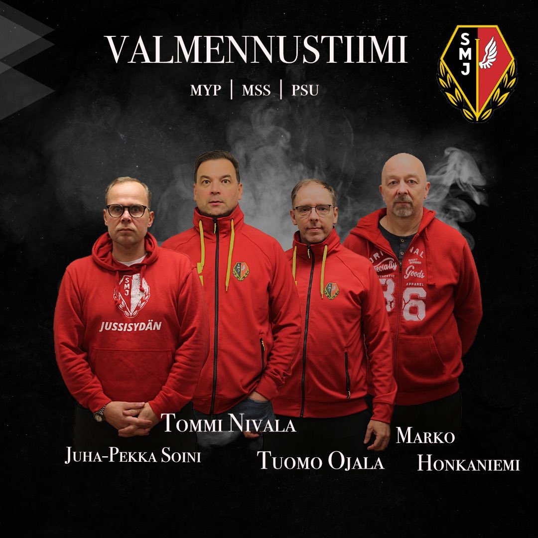 ♦️Miesten valmennustiimi kasassa♦️

Miesten Ykköspesiksen, Suomensarjan ja B-poikien valmennustiimi on tässä🔥

Valmennustiimi koostuu siis seuraavista nimistä:
Juha-Pekka Soini
Tommi Nivala
Tuomo Ojala
Marko Honkaniemi
Sekä kuvasta puuttuva Henri Kultti💫

#pesis #mailajussit
