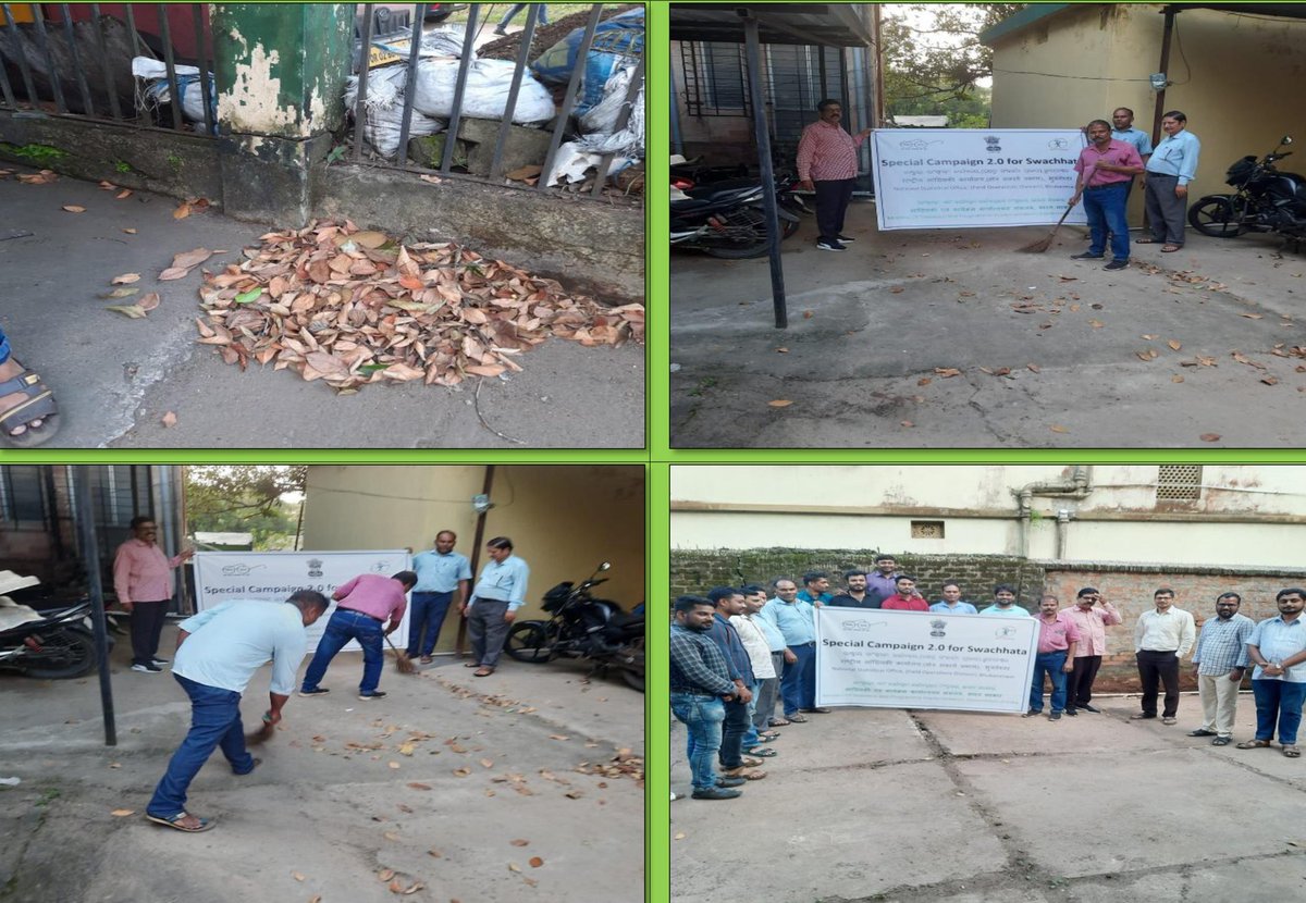 GoIStats's tweet photo. Regional Office, National Statistical Office (Field Operations Division), Bhubaneshwar organized a cleanliness drive at its office premises under Special Campaign 2.0 on 26.10.2022.

#SpecialCampaign2
@PMOIndia @Rao_InderjitS @DARPG_GoI https://t.co/EU4PxCuOjE