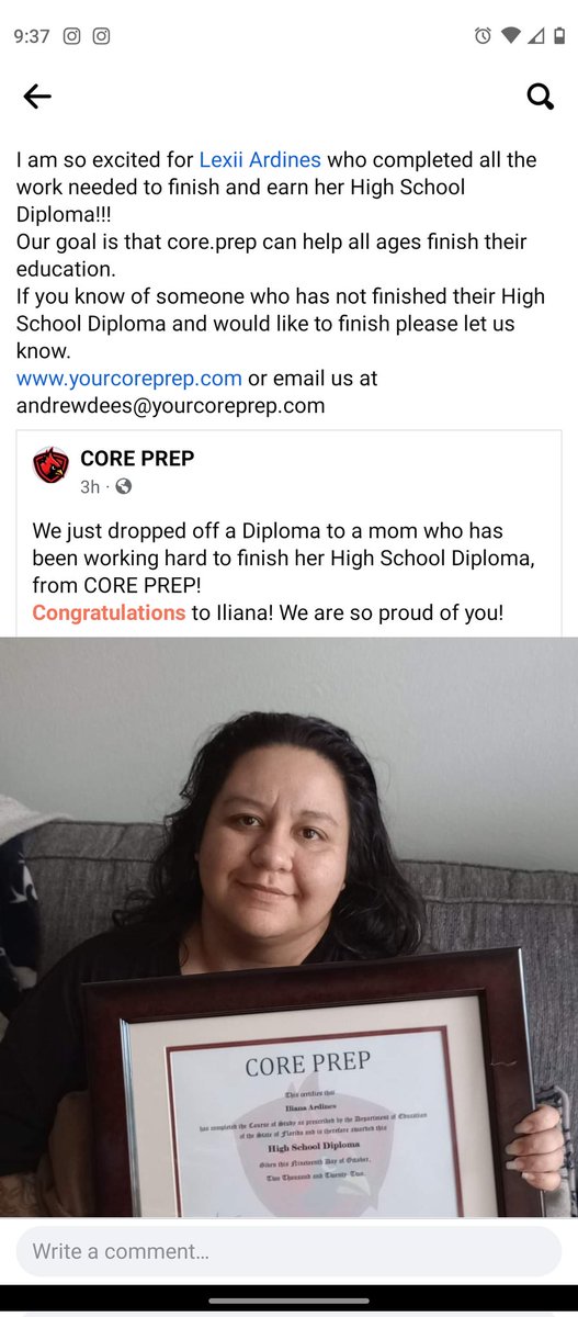 RevDees's tweet photo. CORE PREP is helping families do some amazing things!!! Jeremiah 29:11 https://t.co/nZkjPOnhAQ