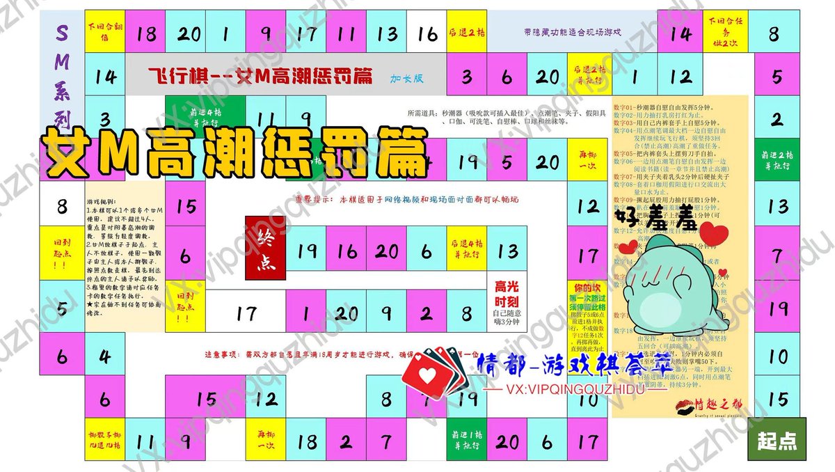 情趣游戏棋—女M高潮惩罚篇  本游戏为轻度SM  女M各种高潮的大冒险  让她一次爽个够。 #SM游戏棋 #女M日常  #女M网调 #成人游戏棋 荟萃 <a href="/magic556677/">情都-游戏棋荟萃&定制</a>  关注更多