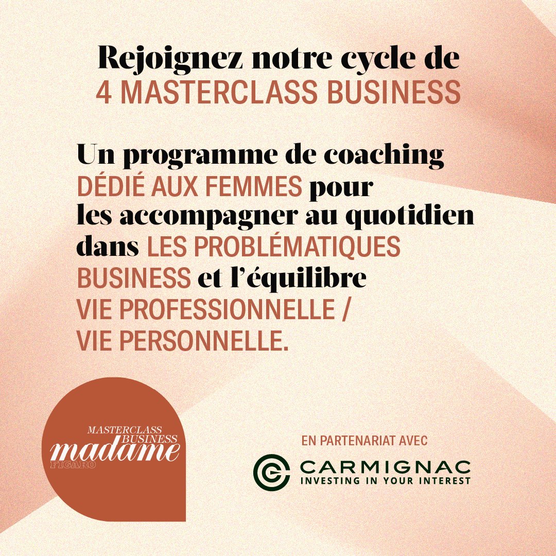 Madame Figaro lance son programme de masterclass business : inscrivez-vous ! madame.lefigaro.fr/business/madam…