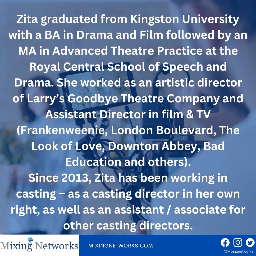 COMMERCIAL CASTING WORKSHOP WITH CASTING DIRECTOR @zitazutic 🦾

📆Thursday the 3rd of November
⏰18:30pm-21:30pm
📍The Mixing Studio

This is an in person commercial casting workshop. Come and learn what it takes to smash those commercial auditions!