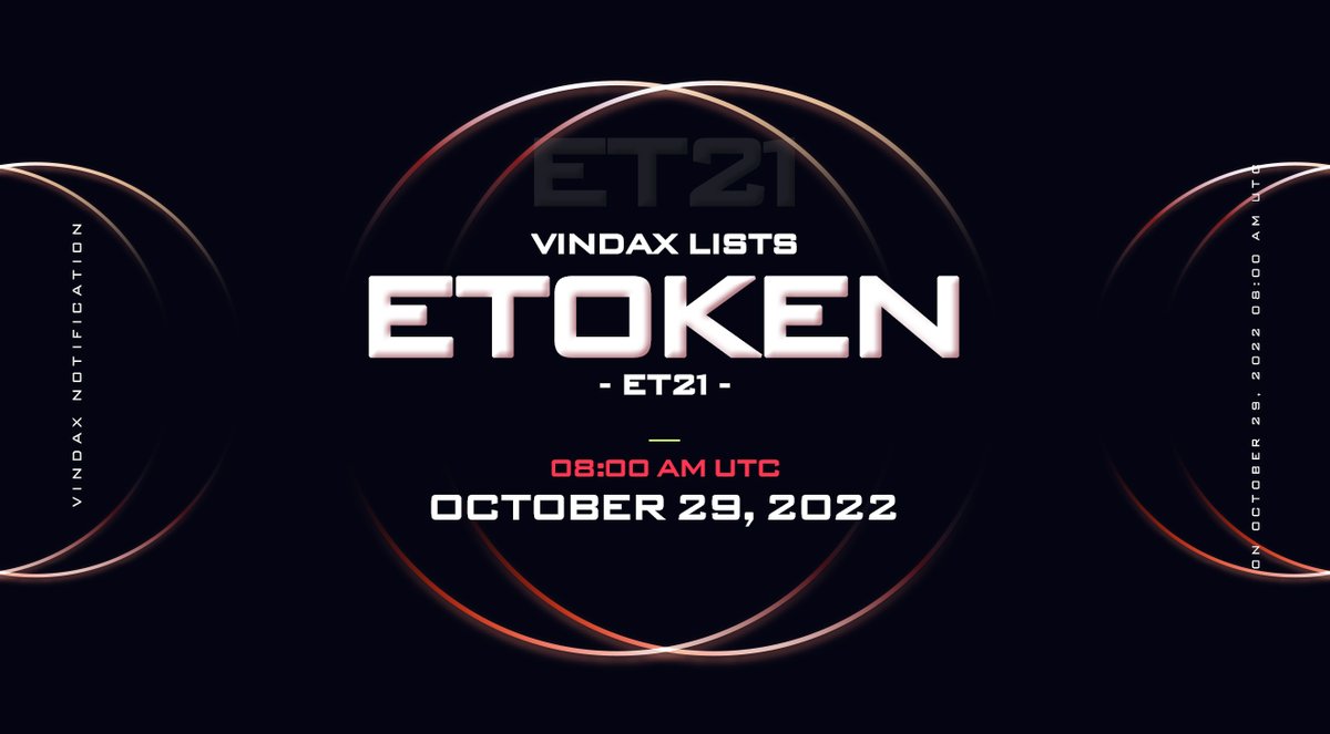 VinDAXOfficial's tweet photo. VinDAX will open trading for ET21/USDT, ET21/BTC and ET21/ETH trading pair on 2022/10/29 08:00 AM UTC.

Full news at: https://t.co/qYnRjhRP6W https://t.co/taEwWtigtW