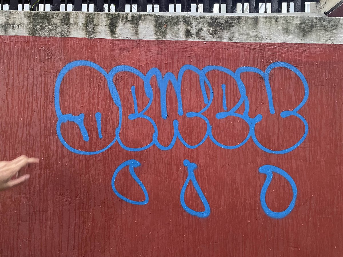 THEMPALAY's tweet photo. yesterday, i met up with the friend i made through my graffiti IG. completely stupid of us to still brave the typhoon to see some cool stuff, so we turned back after barely making it halfway through the UP Freedom Wall. my shoes got squishy, but i had a great time!! https://t.co/DrWOOpMcwh