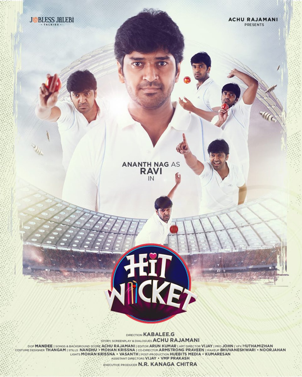 Music Director #AchuRajamani in #JoblessJalebi Presents #Hitwicket cast list s here... @AnanthNag24 @Priyalaya_ubd @KabaleeswaranG @mandee1329 @Armstrongprave1 @ArunRaj6109 @vijay56072903 @vmpprakash1 @johnmediamanagr