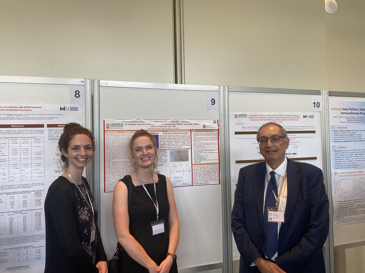 Wafik S. El-Deiry, MD, PhD, FACP (@weldeiry) on Twitter photo Visiting some of our posters from <a href="/BrownUCancer/">Legorreta Cancer Center at Brown University</a> <a href="/BrownMedicine/">The Warren Alpert Medical School</a> <a href="/WIN_Consortium/">WIN Consortium</a> <a href="/bcarneiro7/">Benedito A. Carneiro, MD, MS</a> <a href="/carlsen_lindsey/">Lindsey Carlsen</a> <a href="/BrownUPathoGP/">Pathobiology Graduate Program at Brown University</a> <a href="/BrownOncology/">BrUOG</a> #WINSympo22 <a href="/LifespanHlthSys/">Erick Domingo</a> Visiting some of our posters from <a href="/BrownUCancer/">Legorreta Cancer Center at Brown University</a> <a href="/BrownMedicine/">The Warren Alpert Medical School</a> <a href="/WIN_Consortium/">WIN Consortium</a> <a href="/bcarneiro7/">Benedito A. Carneiro, MD, MS</a> <a href="/carlsen_lindsey/">Lindsey Carlsen</a> <a href="/BrownUPathoGP/">Pathobiology Graduate Program at Brown University</a> <a href="/BrownOncology/">BrUOG</a> #WINSympo22 <a href="/LifespanHlthSys/">Erick Domingo</a>