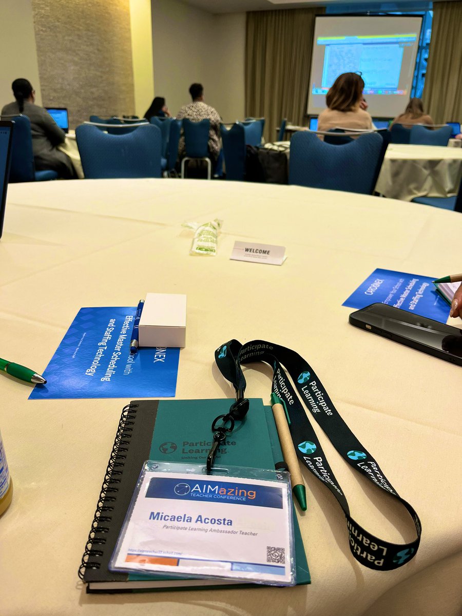 Happening now: NC AIMazing Teacher Conference. I’m ready to learn new strategies to apply in my classroom 🤓🧠
Thanks <a href="/ParticipateLrng/">Participate Learning</a> for this opportunity! #UnitingourWorld #NCAIM2022