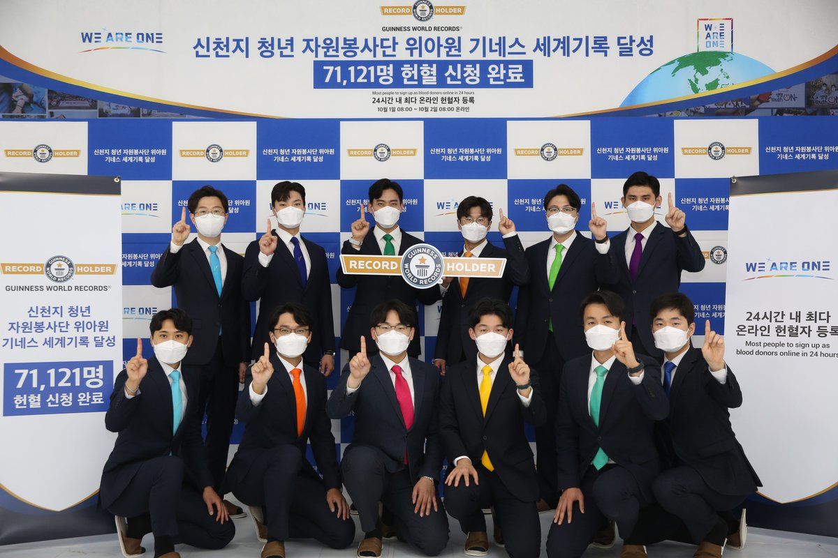 mangugsosung1's tweet photo. Mammoth Times - "Shincheonji Youth Volunteers, WE ARE ONE Breaks GUINNESS WORLD RECORDS™ for Most Registered Blood Donors in 24 hours
https://t.co/wz9S356Tqg
#Shincheonji_Youth_Volunteers #WEAREONE #BloodDonation #Guiness_Worldrecord #In24hours #blood_donors_Online #71121people https://t.co/XIki87sYav