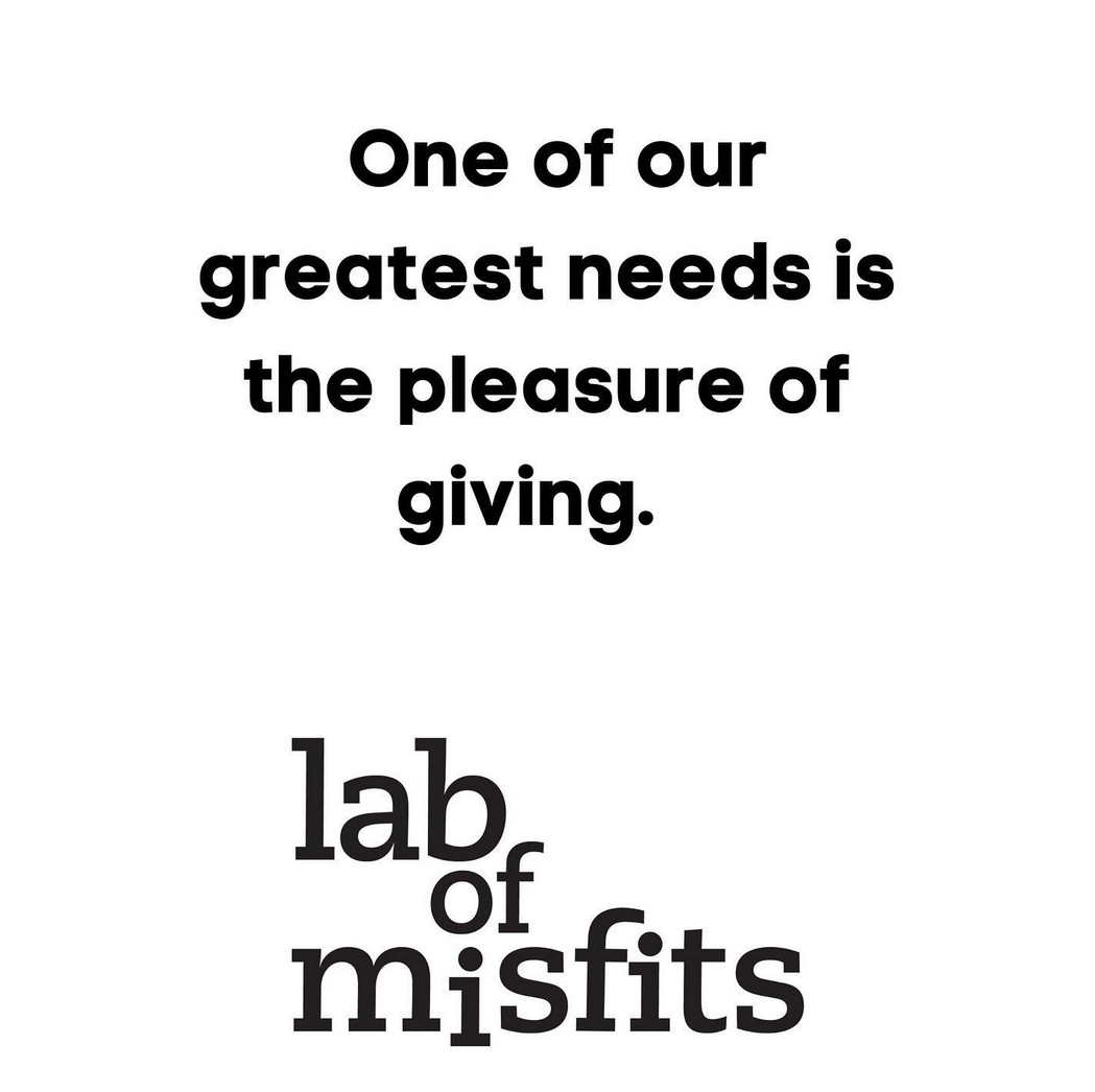 Giving is rewarding in so many different ways. Not only is it good for the receiver, but it can also make us feel good about ourselves. And that’s ok.  
<a href="/lottolab/">Lottolab</a> <a href="/rbeaulotto/">Lab of Misfits</a> 
#IAmHereTribe #MentalHealth #Wellbeing #PulseLearning