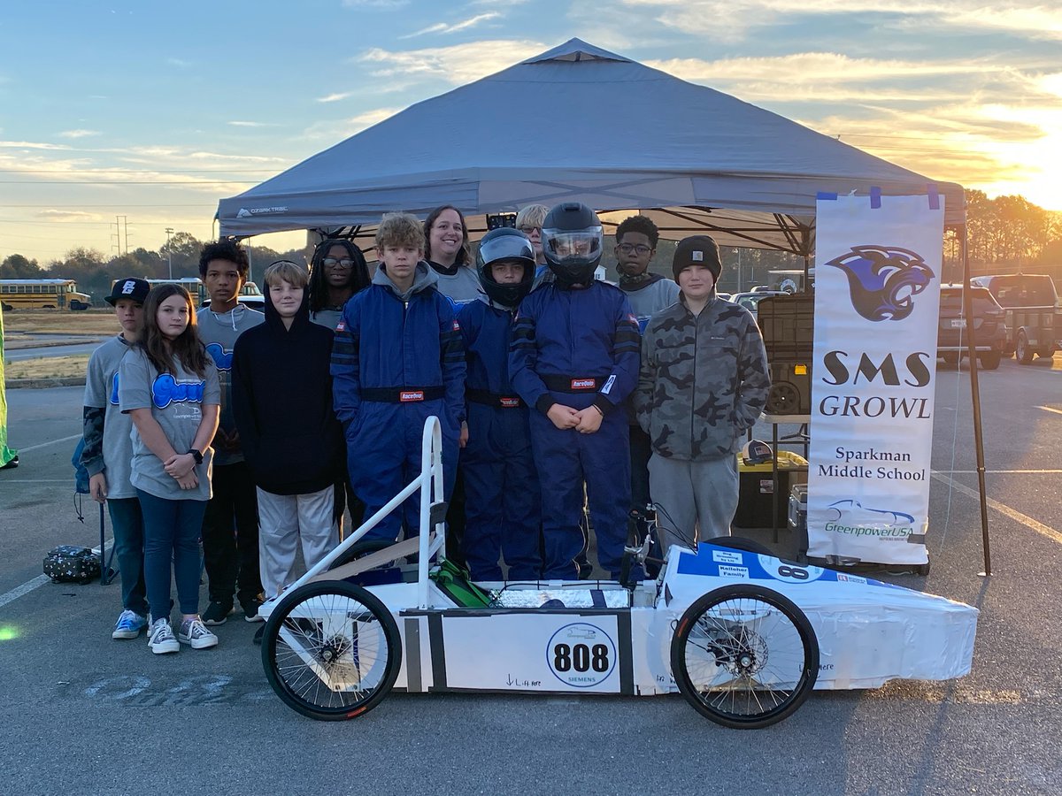 SparkmanMiddle's tweet photo. Our @Greenpower_USA Team is up bright &amp; early this Saturday for their first race of the season! 

Wish Ms. Grice &amp; her team good luck in the comments 👇🏻👇🏽👇🏿 https://t.co/DrskvVDJO4