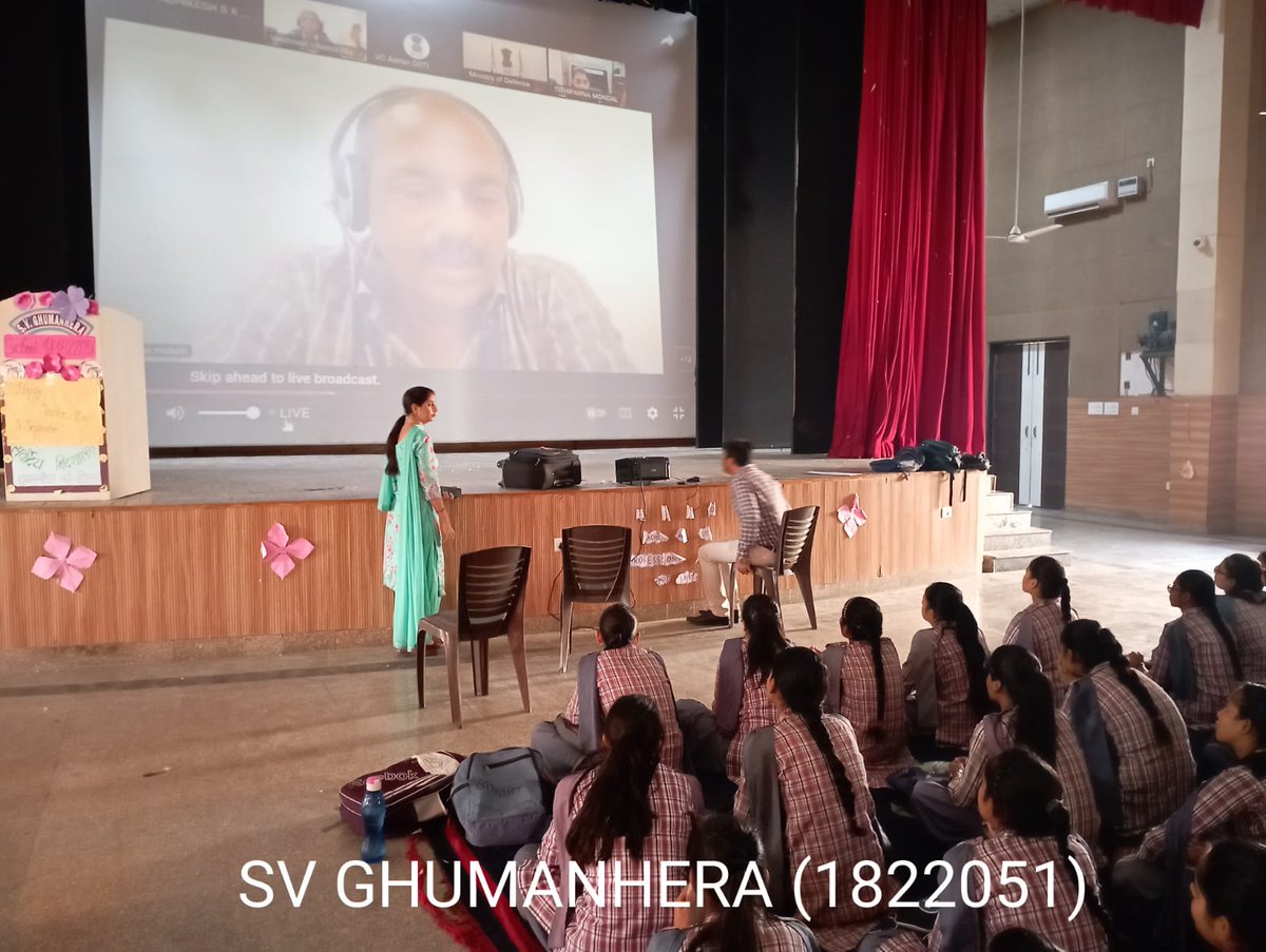 drmanishadiet's tweet image. #Veergatha Webinar on Interaction with #gallantryawardees
SV Ghummanhera ND (SWB)
HOS: Sunita
Nodal: Kirti
CRCC: Manisha Katariya
@DefenceHQ @EduMinOfIndia @cbseindia29 @SpokespersonMoD @Minister_Edu @SCERT2021
@diet_gh @Dir_Education @Rajanish2007