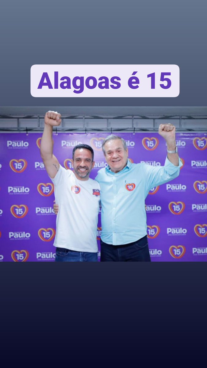 LulaFeliz2026's tweet photo. Eu sou Alagoano e amanhã voto Paulo Dantas 15 pra Governador e Lula 13 Presidente ❤💜
#Cajueiro #AguaBranca #PortoRealDoColegio #Taquarana #MajorIsidoro #Inhapi #Batalha #EstrelaDeAlagoas #Messias #Piaçabuçu #LagoaDaCanoa #Canapi #Anadia #Capela #BarraDeSantoAntonio #Satuba https://t.co/0YqySHboPc