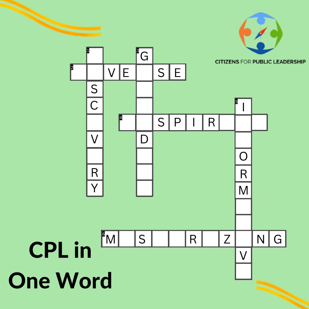 CPLFellows's tweet photo. We have asked our CPL Fellows and alums to describe their CPL experience, this is what they said mostly. Check out this and see if you can solve this crossword.
Answers in the comments section⬇️
CPL Fellowship: https://t.co/i9tMmrBpOd
#cplfellow #crossword #youcan #fellowship https://t.co/C1pREci43Q