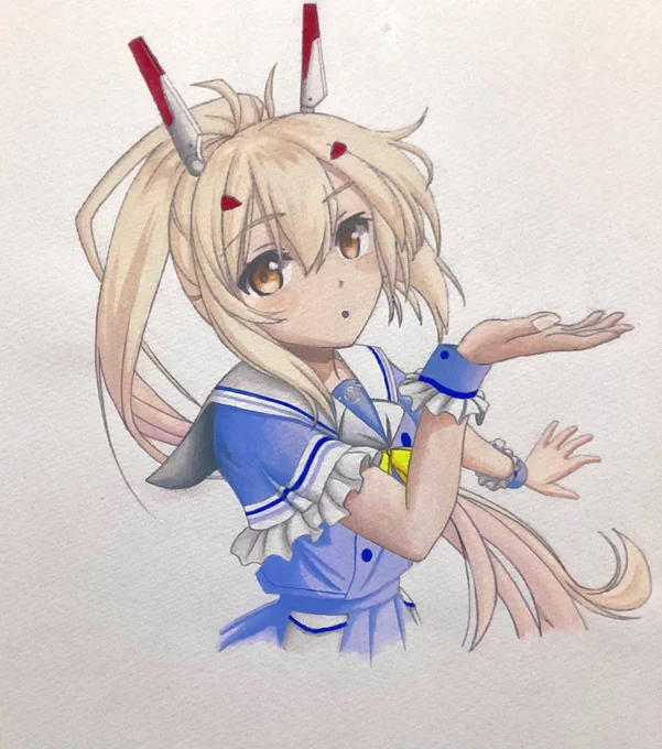 気に入らない所が見つかったので修正したです。#アズールレーン #アズレン #綾波 