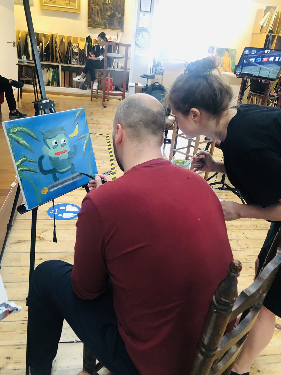 oculardelusion's tweet photo. ✨Digital painting &amp; animation now happening @hnftfest! Come have a go, and check out @theAngieTaylor’s VR @PowerDada gallery &amp; paint a Pepe! @tagtool @robinkunz_ @pepelangelo @MandelDuck https://t.co/slNPCPc1Zq