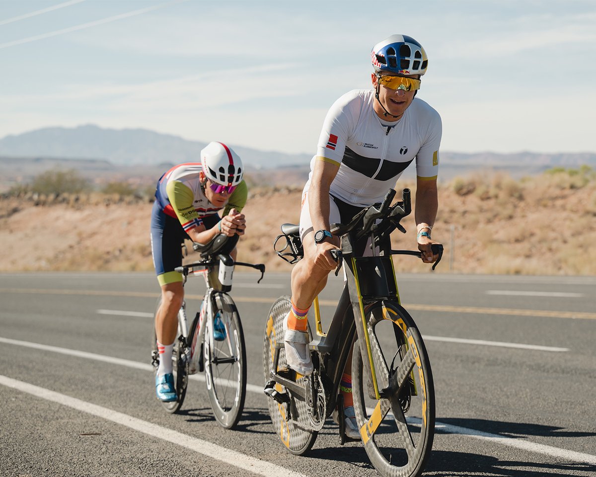 CADEXCycling's tweet photo. Final preparations have been completed for the 2022 @IRONMANtri 70.3 World Championship, it's race day in scenic St. George, Utah for the Norwegian duo of Gustav Iden and @kristianblu!

#ImpossiblyFast #CrushTheClock #overachieve https://t.co/cDXuyKpfik