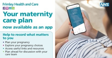 Ever had that feeling where you know you wanted to ask something but now can’t remember what it was? You want to find out info to help you decide but you’re not sure where to look? Mums have told us this has happened to them before, the Frimley Maternity Plan app is here to help