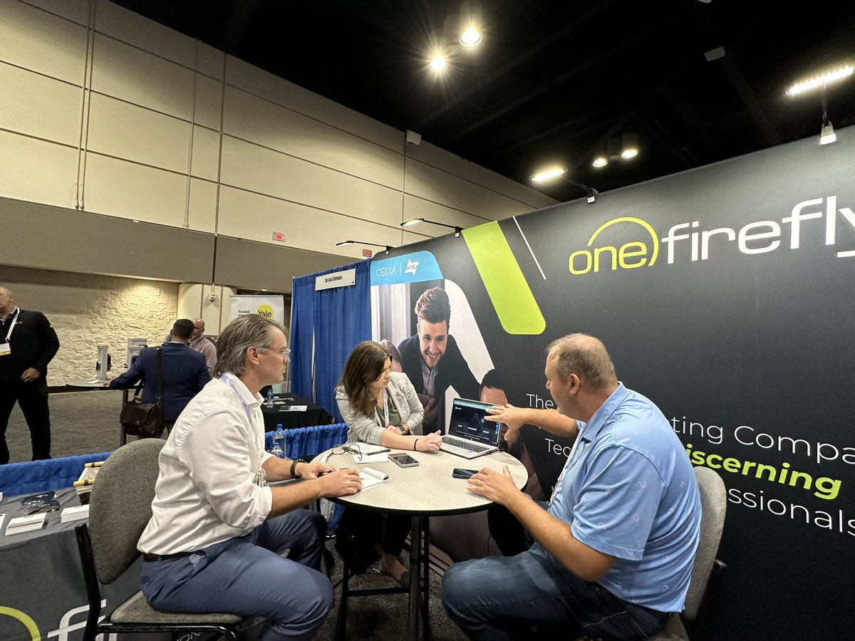 OneFireflyLLC's tweet photo. We had an great time connecting with our industry friends and clients at the @TotalTechSummit #totaltechsummit #totaltech22 #cedia #nsca #avtweeps #avpros #proav https://t.co/nQdRaRIgA8