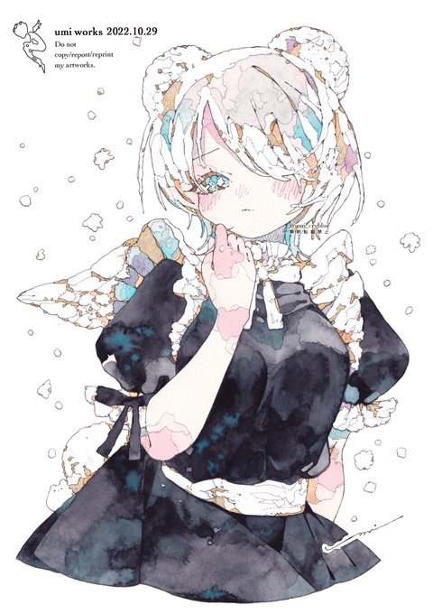 「𝓊𝓂𝒾 ✴︎ 個展『Salt』@umi_cryblue」 illustration images(Latest)