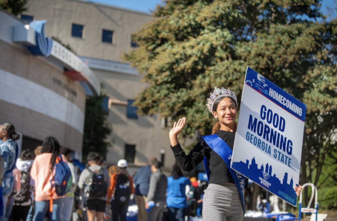 GSU_Housing's tweet photo. Good morning Panthers, Happy Homecoming Week #TheStateWay 🐾💙 https://t.co/HRQmekc3Id