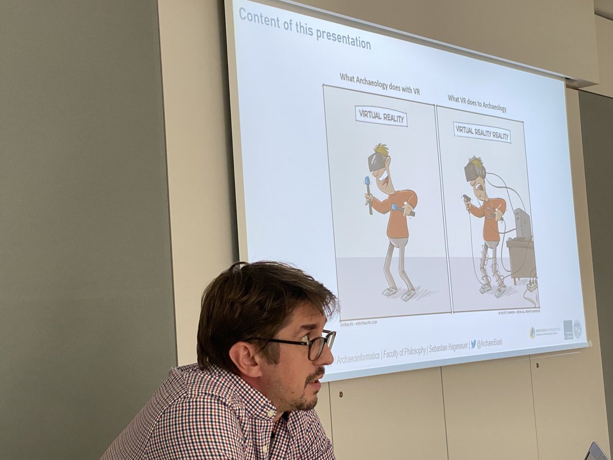 What is the reality of VR? ⁦<a href="/ArchaeoBasti/">Sebastian Hageneuer</a>⁩ talking about VR an Archaeology #BeyondtheTimeMachine