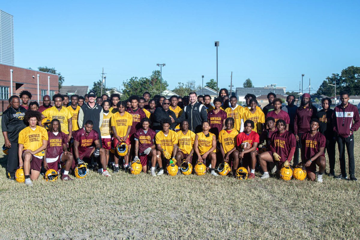 Saints's tweet photo. We’re honoring Frank Daggs as he’s looking to make an impact at McDonogh 35 for Coach of the Week!

Thank you, Coach! 

Check out the photos here: https://t.co/MYzA2XQIVK https://t.co/wUVjqrjqMu