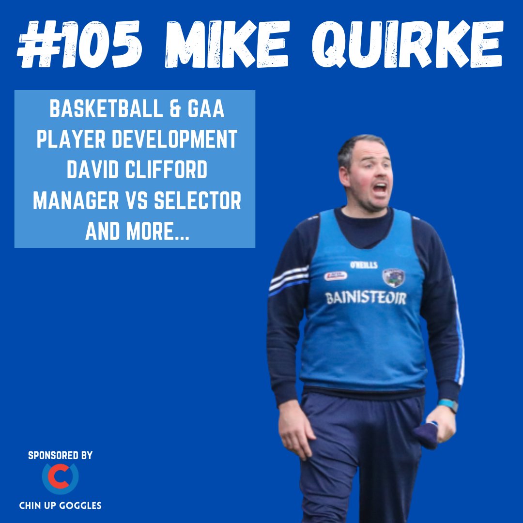 thesidelinelive's tweet photo. Really excited to announce the latest podcast guest @Mike_Quirke We had a brilliant discussion about player development, David Clifford, Talent and more! 

Listen here https://t.co/cyV1kDe1CW 

A big thanks to the sponsors @ChinUpGoggles @physio_RTP 

#thesidelinelive #gaa https://t.co/JZ9f99WcVV