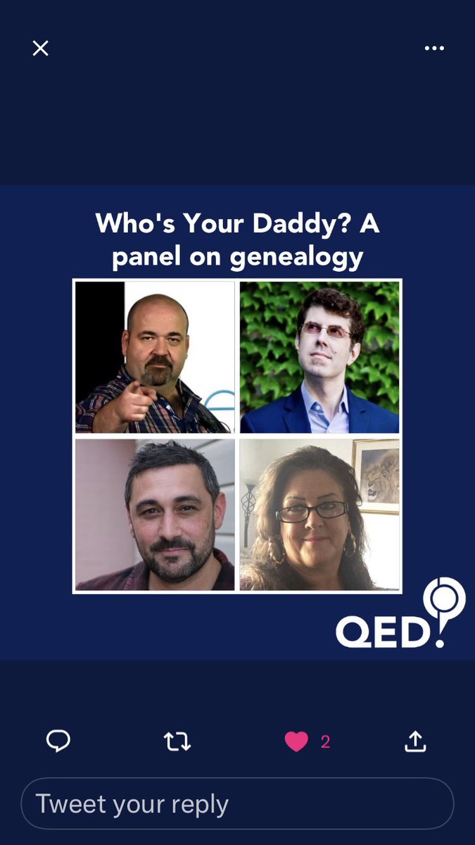 Fascinating debate with <a href="/AdamRutherford/">Dr Adam Rutherford</a> <a href="/saxman1000/">Andy Wilson</a> Johnathon Jarry <a href="/QEDcon/">QED</a> and myself <a href="/DrPennyW/">Dr. Penny Walters</a> about ethical dilemmas with DNA testing 🧬🌲