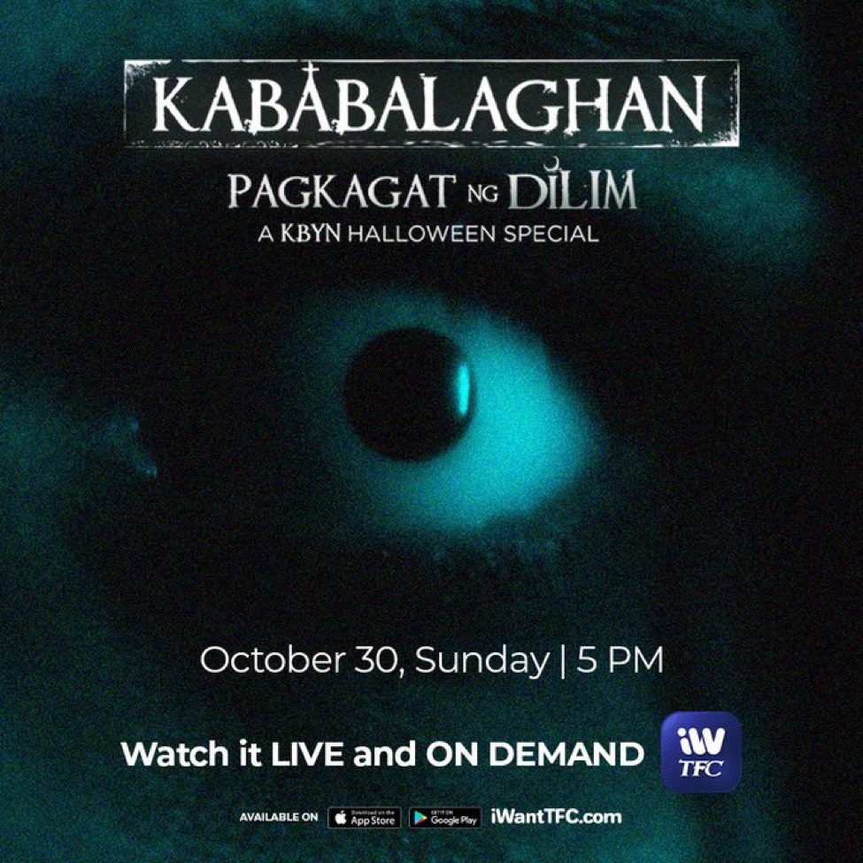 ABSCBNpr's tweet photo. Nandito na ang mga kwentong makapanindig balahibo!
KABABALAGHAN: Pagkagat ng Dilim, a KBYN Halloween Special. 

Watch it LIVE and ON DEMAND this OCTOBER 30 at 5PM on iWantTFC! https://t.co/x3QLjk2pBb