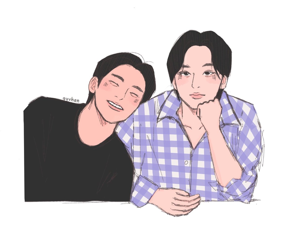 gyvhan's tweet photo. clingy gyuhan 💗 #seventeenfanart #규한 #민쫑 #규정 https://t.co/Df1u3Roe22