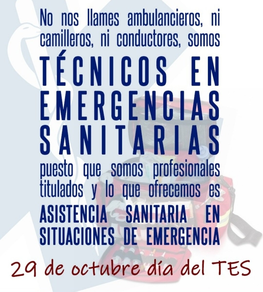 Día del TES. Técnico en Emergencias Sanitarias.

Sin ellos, la atención a la emergencia extrahospitalaria e interhospitalaria estaría severamente limitada.

Y en nuestro país son de lo mejor de la sanidad.

Valorémoslos, respetémoslos y tratémoslos como se merecen.

GRACIAS!