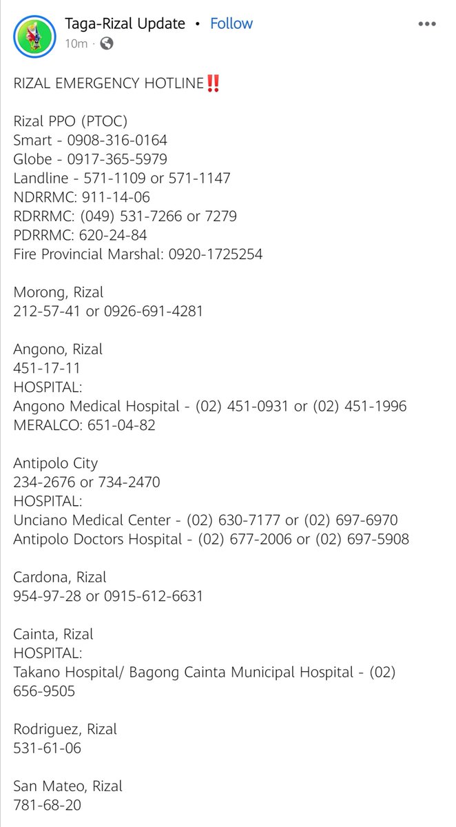 Len64550020's tweet photo. Spare Lives. Please spread. 
RIZAL HOTLINE NO.
#PaengPh

https://t.co/6DEgAEJ0Ka https://t.co/tMR2SJ684U