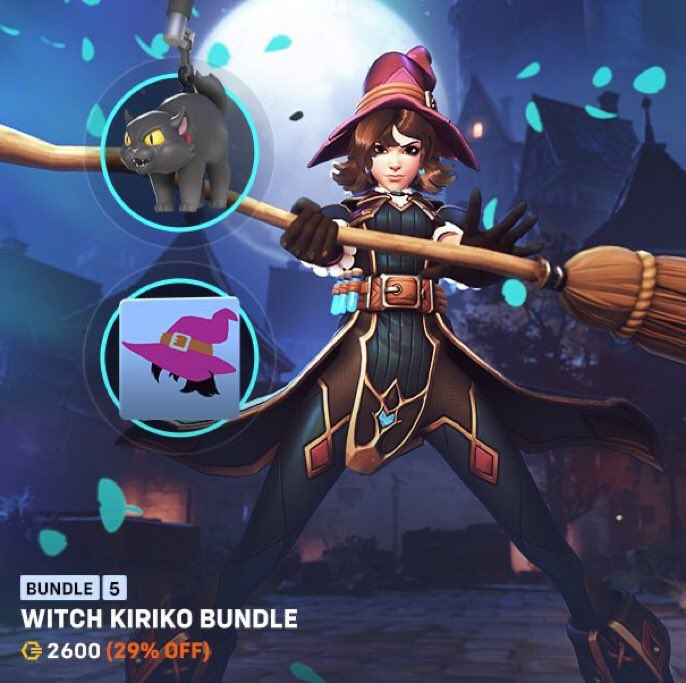 Thanks to @playoverwatch i am giving away a Witch Kiriko bundle!! 🧙‍♀️

To enter:
🎃 Like &amp; Retweet 
🎃 Follow <a href="/JimmyCoooks/">👹 🇮🇪</a> 

🎃 Tag a friend 
Winner announced in 24 hours. #Overwatch2